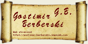 Gostimir Berberski vizit kartica